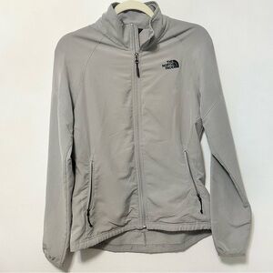 NorthFace grey women’s long sleeve zipup jacket
